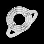 Bague fracheur - concordia - or blanc 18 carats et diamants