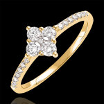 Bague fracheur - dina - or jaune 9 carats et diamants