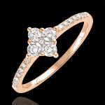 Bague fraîcheur - dina - or rose 18 carats et diamants Bague fraîcheur - dina - or rose 18 carats et diamants