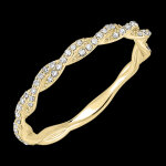 Bague fraîcheur - olympe diamantée - or jaune 18 carats et diamants Bague fraîcheur - olympe diamantée - or jaune 18 carats et diamants