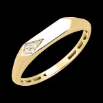 Bague fracheur - rha - or jaune 9 carats et diamants