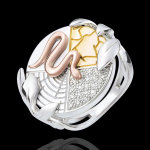 Bague gense - esprit de la terre - trois ors 9 carats