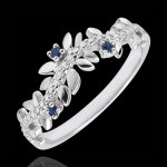 Bague jardin enchanté - feuillage royal - or blanc 18 carats, diamants Bague jardin enchanté - feuillage royal - or blanc 18 carats, diamants