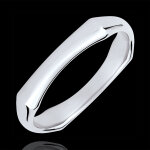 Bague jungle sacre - 4 mm - or blanc 9 carats