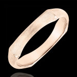 Bague jungle sacrée - 4 mm - or rose brossé 9 carats Bague jungle sacrée - 4 mm - or rose brossé 9 carats