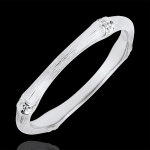 Bague jungle sacre - multi diamants 2 mm - or blanc bross 18 carats