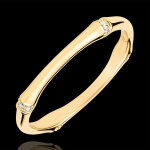 Bague jungle sacre - multi diamants 2 mm - or jaune 18 carats