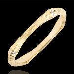 Bague jungle sacre - multi diamants 2 mm - or jaune bross 9 carats