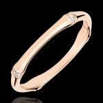 Bague jungle sacre - multi diamants 2 mm - or rose 9 carats