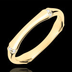 Bague jungle sacre - multi diamants 3 mm - or jaune 18 carats