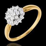 Bague kaléidoscope pavée diamants - 0. 35 carats - 19 diamants - or bla Bague kaléidoscope pavée diamants - 0. 35 carats - 19 diamants - or bla