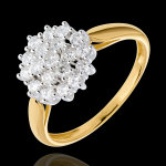 Bague kaléidoscope pavée diamants - 0. 61 carats - 19 diamants - or bla Bague kaléidoscope pavée diamants - 0. 61 carats - 19 diamants - or bla