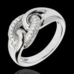 Bague lien infini - or blanc 18 carats