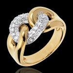 Bague lien infini or jaune 18 carats