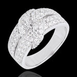 Bague lien suprme diamants - or blanc 18 carats