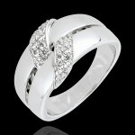 Bague lien supr�me - or blanc 18 carats