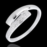 Bague lumire or blanc 18 carats diamants