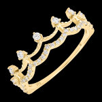 Bague lysiane – or jaune 9 carats, diamants synthétiques Bague lysiane – or jaune 9 carats, diamants synthétiques