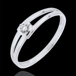 Bague modernity diamant or blanc 9 carats - diamant 0. 01 carat Bague modernity diamant or blanc 9 carats - diamant 0. 01 carat
