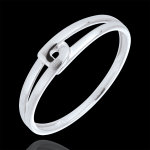 Bague modernity or blanc 9 carats Bague modernity or blanc 9 carats
