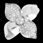 Bague nectar - or blanc 18 carats et diamants synth�tiques