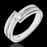 Bague nid prcieux - salom - or blanc 18 carats