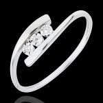 Bague nid pr�cieux - trillusion - or blanc 18 carats
