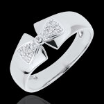 Bague noeud amélia or blanc 18 carats Bague noeud amélia or blanc 18 carats