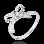 Bague noue diamants - or blanc 18 carats - 0. 423 carats