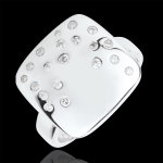Bague pav etoil - argent et diamants