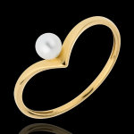 Bague perle olga or jaune 18 carats Bague perle olga or jaune 18 carats