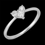 Bague prcieux secret - lovely - or blanc 18 carats et diamants
