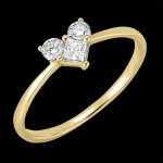Bague prcieux secret - lovely - or jaune 18 carats et diamants
