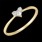 Bague prcieux secret - mini lovely - or jaune 9 carats et diamants