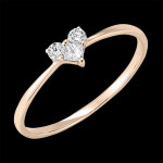 Bague pr�cieux secret - mini lovely - or rose 18 carats et diamants
