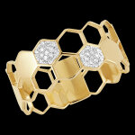Bague révélation mini - or jaune 9 carats et diamants Bague révélation mini - or jaune 9 carats et diamants