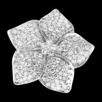 Bague ros�e - or blanc 9 carats et diamants synth�tiques