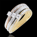 Bague saturne grande trilogie - 3 ors - 0. 372 carat - trois ors 18 carat Bague saturne grande trilogie - 3 ors - 0. 372 carat - trois ors 18 carat
