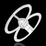 Bague seraphine - or blanc 18 carats et diamants Bague seraphine - or blanc 18 carats et diamants