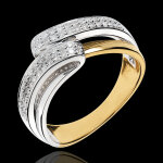 Bague serenity - 56 diamants 0. 28 carats - or blanc et or jaune 18 carat
