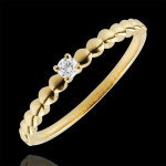 Bague solitaire bonbons d'or or jaune 18 carats - 0. 05 carat Bague solitaire bonbons d'or or jaune 18 carats - 0. 05 carat