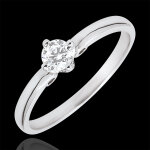 Bague solitaire bouton de lierre - 0. 2 carat - or blanc 9 carats Bague solitaire bouton de lierre - 0. 2 carat - or blanc 9 carats