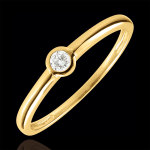 Bague solitaire mon diamant - or jaune - 0. 08 carat - or jaune 18 carats