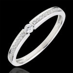 Bague solitaire diamant ultima - diamant 0. 05 carat - or blanc 9 carats