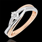 Bague solitaire nid précieux - dova - diamant 0. 15 carat - or blanc et Bague solitaire nid précieux - dova - diamant 0. 15 carat - or blanc et