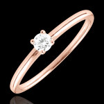 Bague solitaire oui - 0. 1 carat - or rose 9 carats Bague solitaire oui - 0. 1 carat - or rose 9 carats