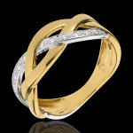 Bague tresse précieuse or jaune 18 carats Bague tresse précieuse or jaune 18 carats
