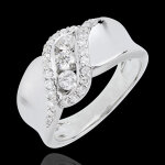 Bague trilogie destin�e - sh�h�razade - or blanc 18 carats