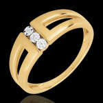 Bague trilogie infini - selma - or jaune 18 carats et diamants Bague trilogie infini - selma - or jaune 18 carats et diamants