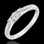 Bague trilogie lavia - or blanc 18 carats